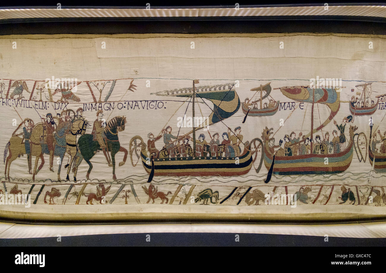 bayeux tapestry close up detail Stock Photo Alamy
