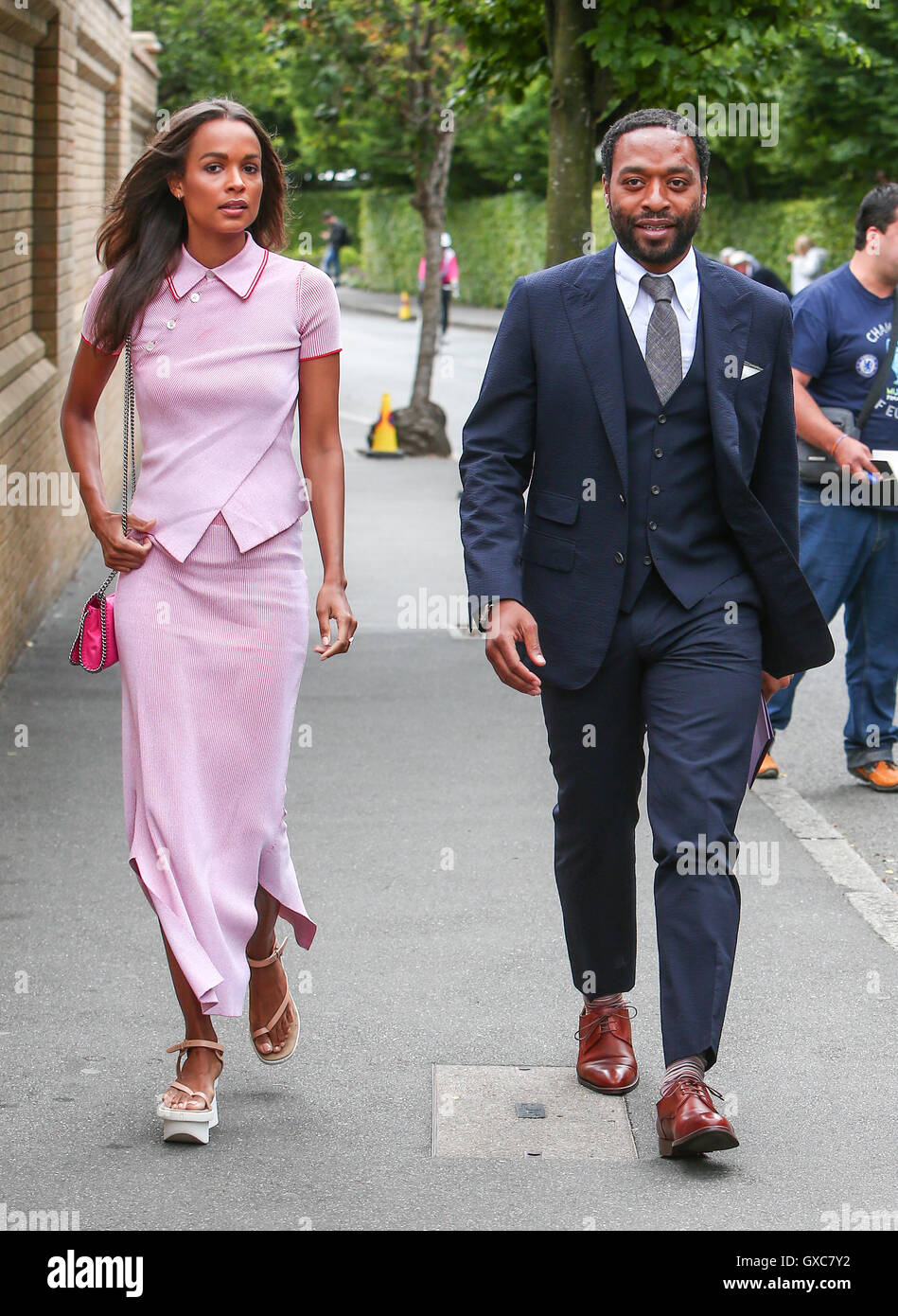 Wimbledon 2016 - Day 12 - Celebrity Sightings  Featuring: Chiwetel Ejiofor Where: London, United Kingdom When: 08 Jul 2016 Stock Photo