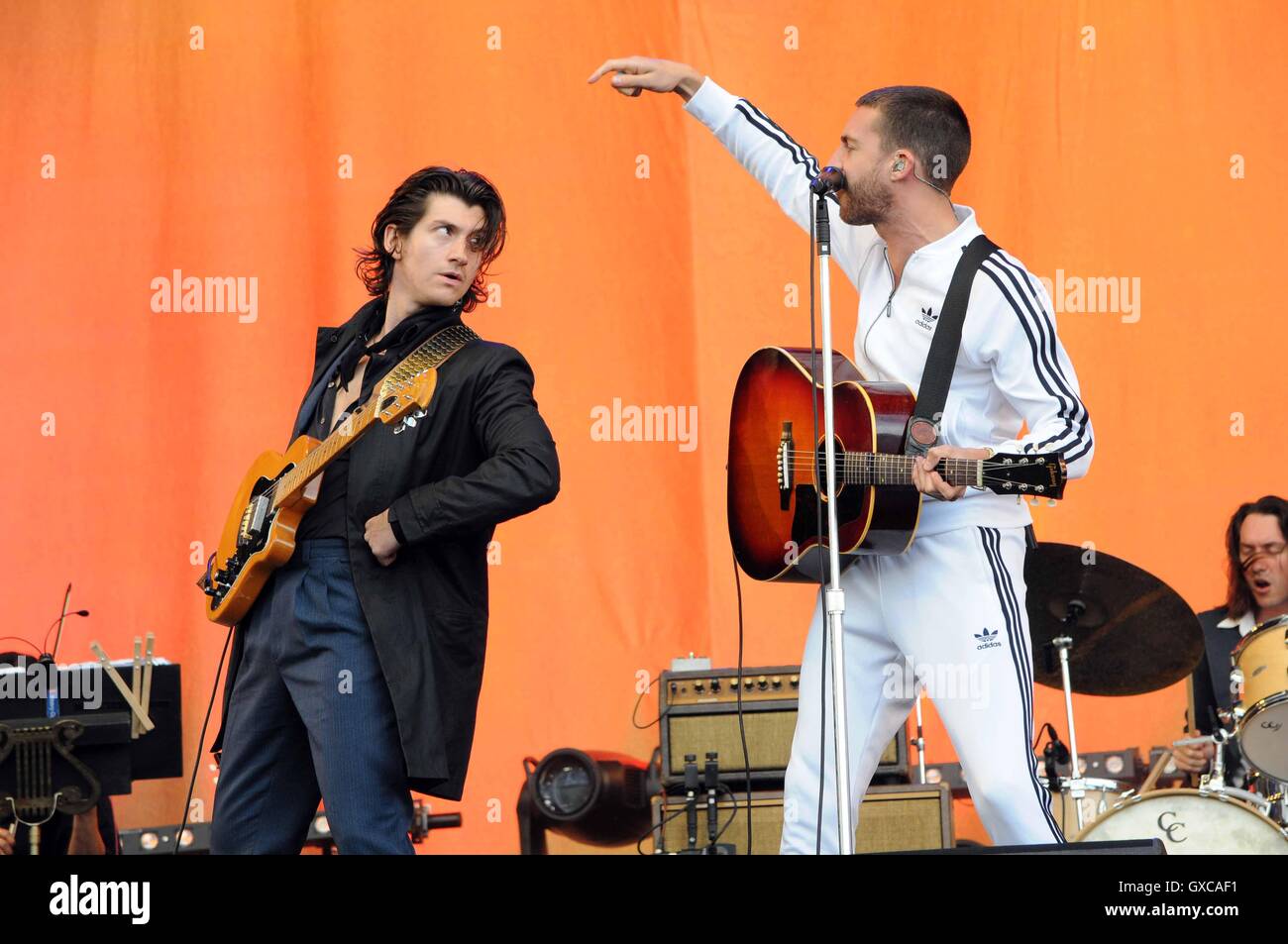 The Last Shadow Puppets perform at T in the Park festival - Day 2  Featuring: The Last Shadow Puppets Where: Scotland, United Kingdom When: 09 Jul 2016 Stock Photo