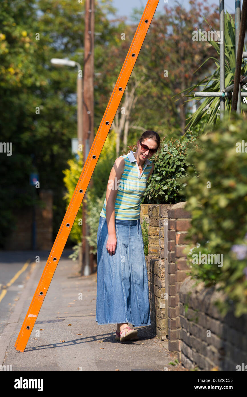Ladder under walking hires stock photography and images Alamy