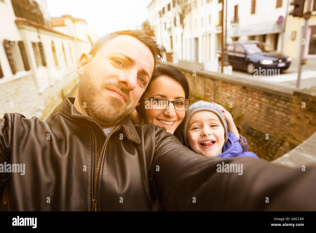 family selfie Stock Photo