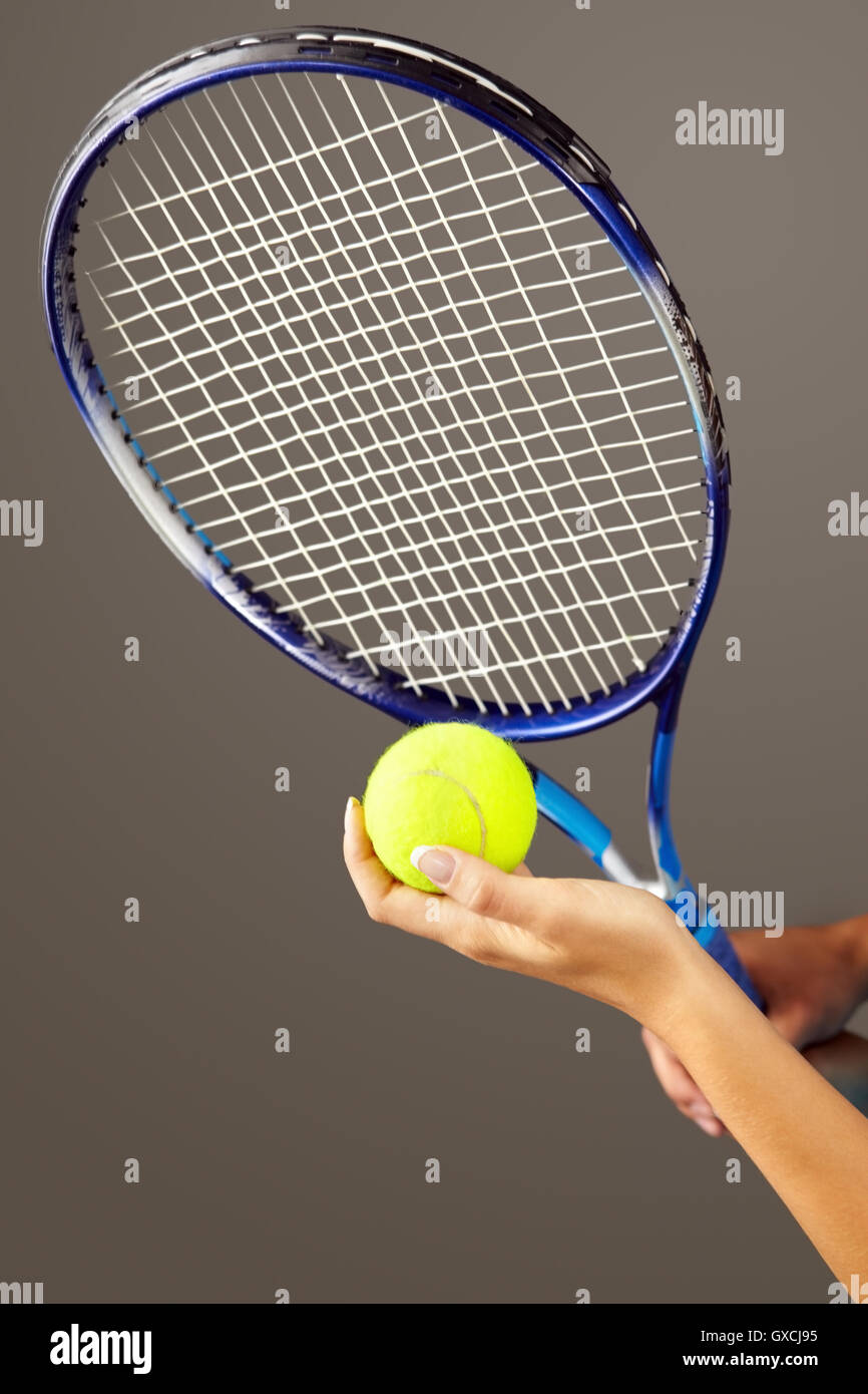 Vol Racket Racket tennis ball hand hi-res stock photography and images - Alamy