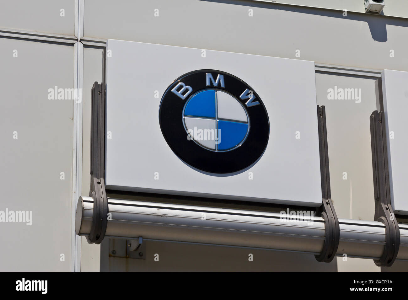Indianapolis - Circa July 2016: A Local BMW Dealership. BMW is a Luxury Car Manufacturer Based in Germany II Stock Photo