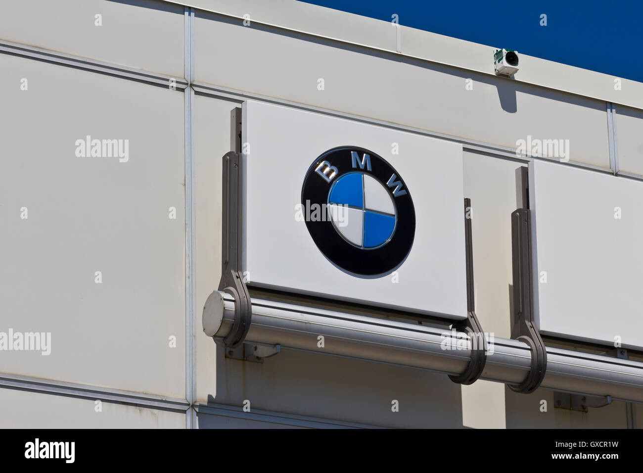 Indianapolis - Circa July 2016: A Local BMW Dealership. BMW is a Luxury Car Manufacturer Based in Germany IV Stock Photo