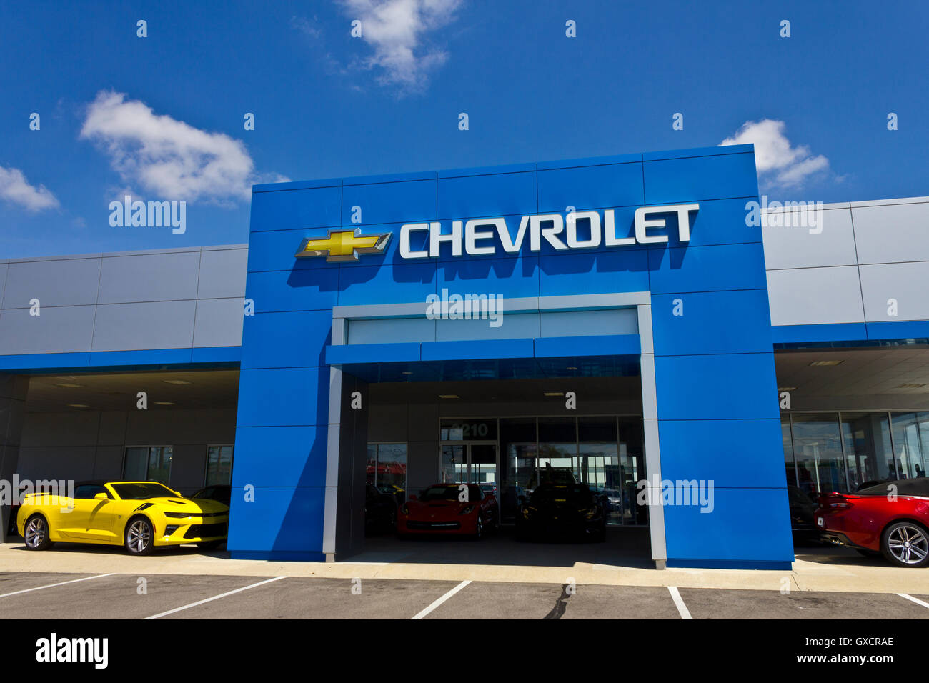 Indianapolis - Circa July 2016: Chevrolet Automobile Dealership. Chevrolet is a Division of General Motors I Stock Photo