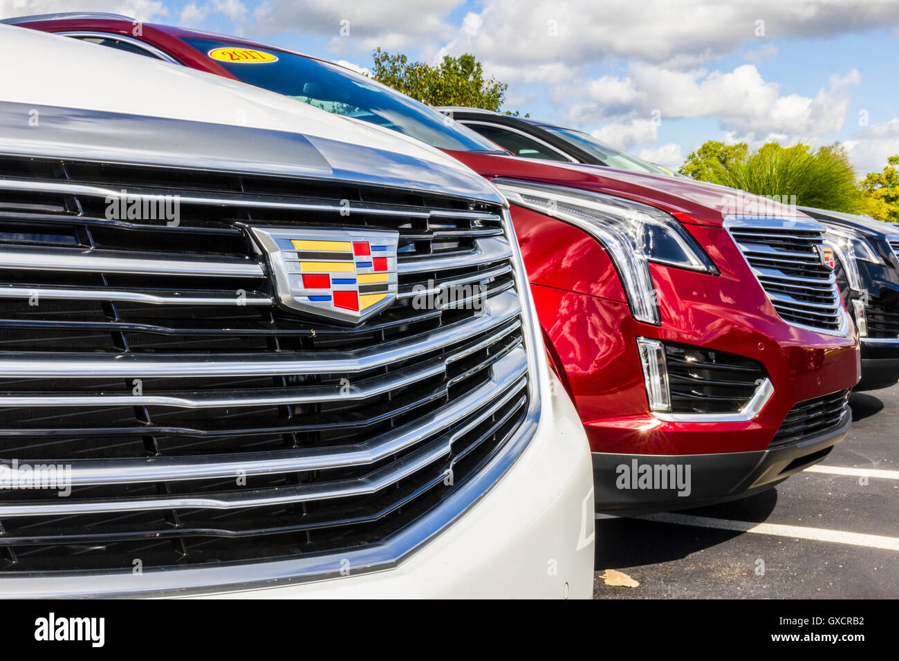 Indianapolis - Circa September 2016: Cadillac Automobile Dealership. Cadillac is the Luxury Division of General Motors III Stock Photo