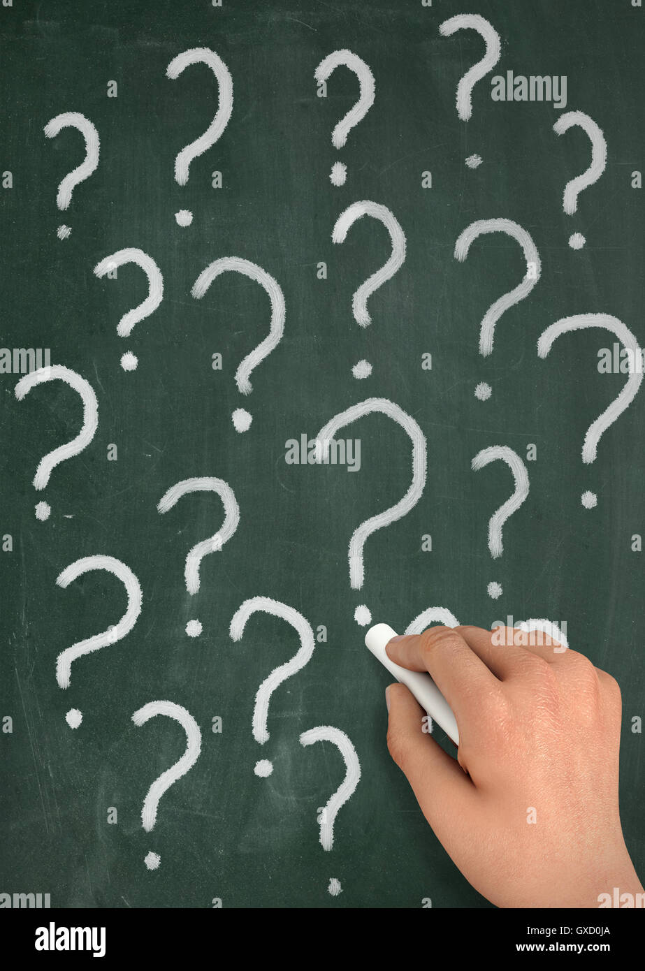 Questions chalkboard concept hires stock photography and images Alamy