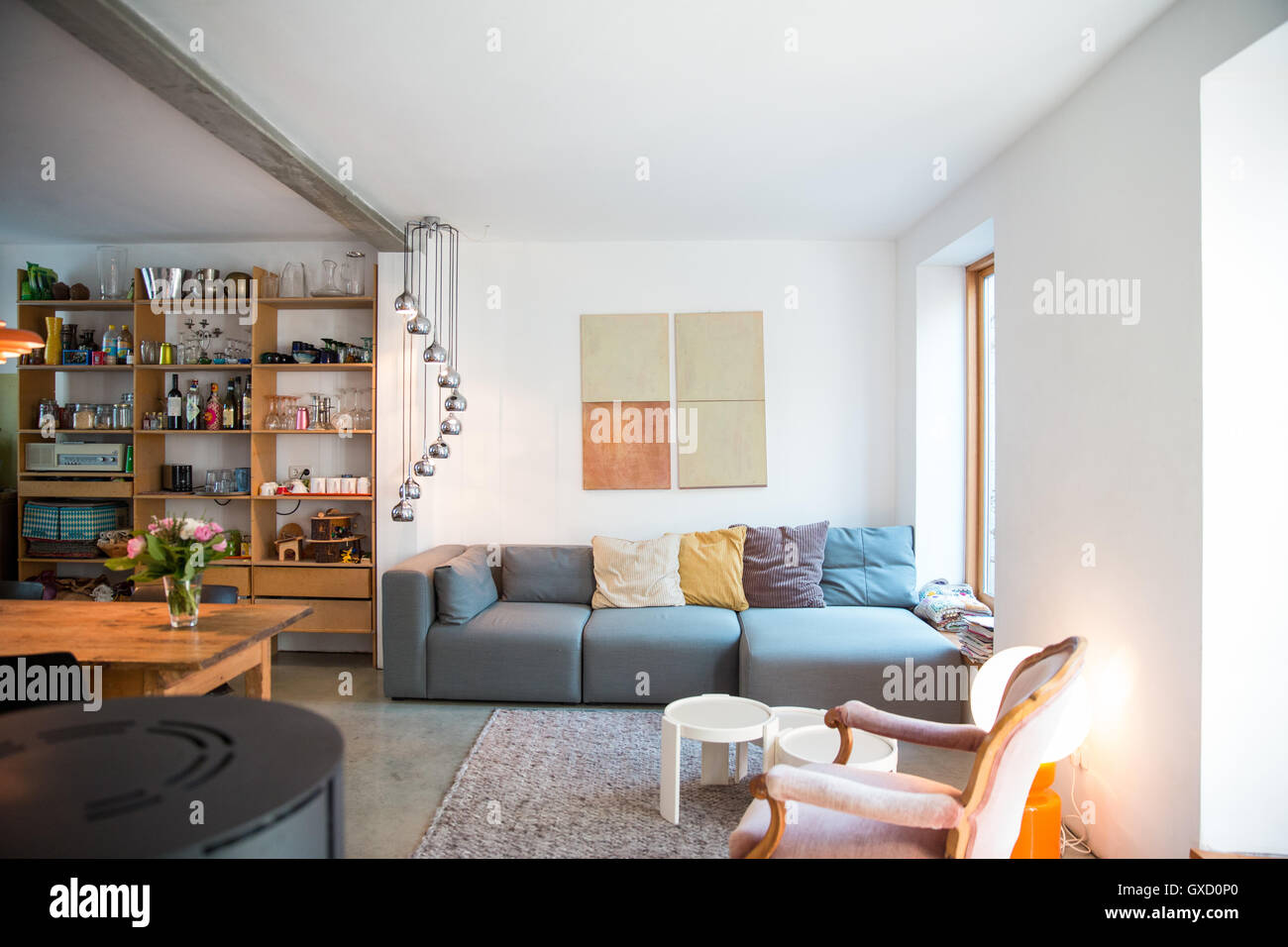 Living room in modern house Stock Photo