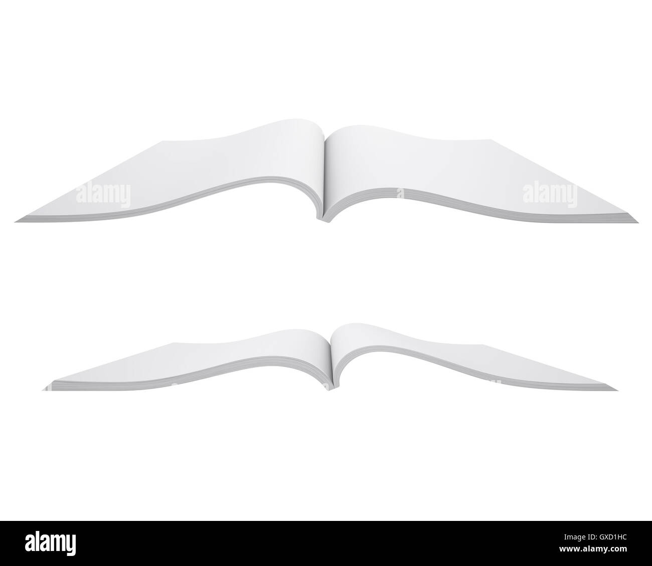 Open white book Stock Photo - Alamy