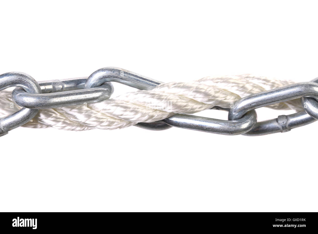 Weave chain with rope Stock Photo Alamy