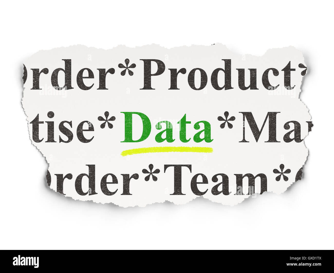 Information concept: Data on Paper background Stock Photo