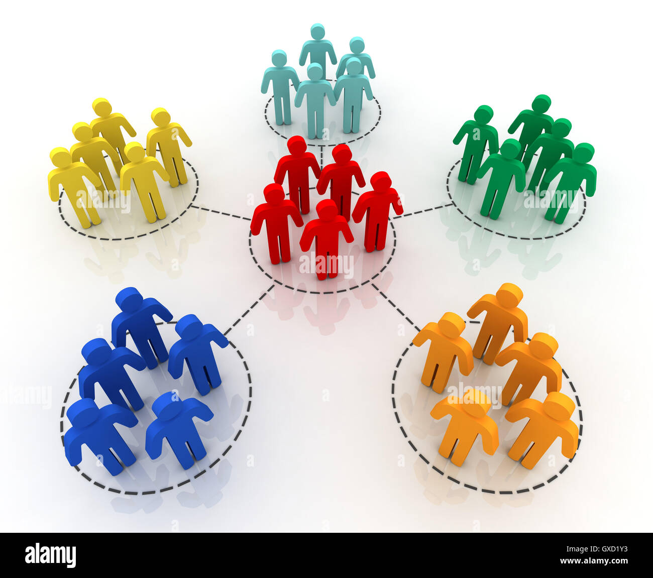 human connections concept 3d illustration Stock Photo Alamy