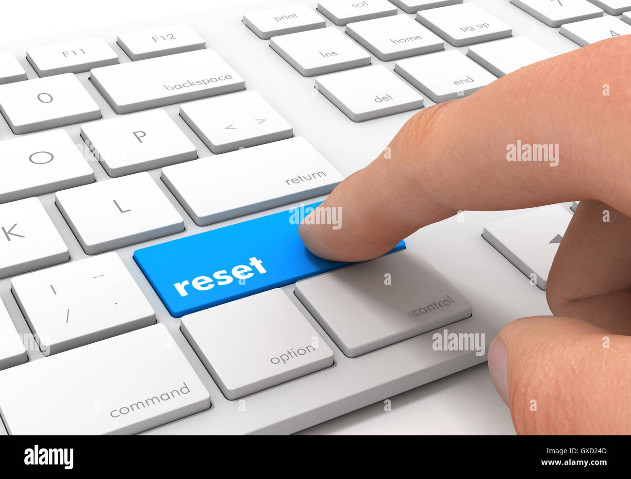 Reset Keyboard Concept 13d Illustration High Resolution Stock