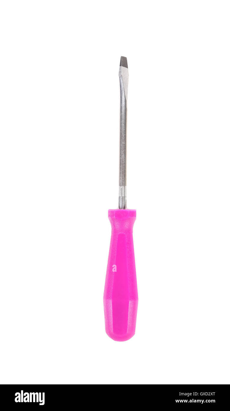 Screw driver with the pink handle Stock Photo Alamy