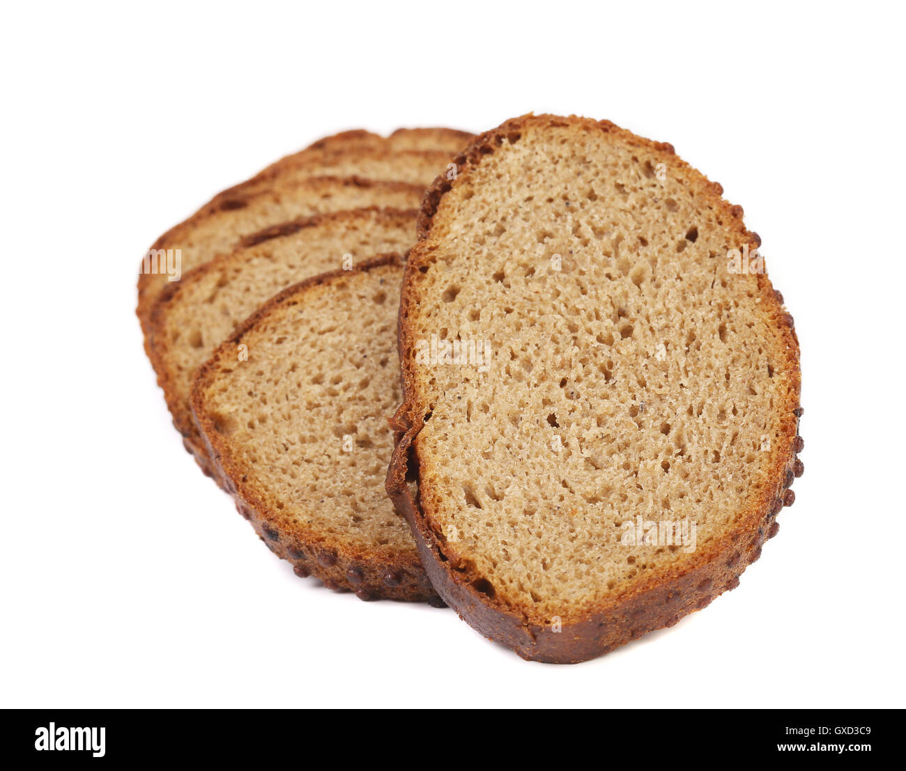 Slices of bread on a white background Stock Photo - Alamy