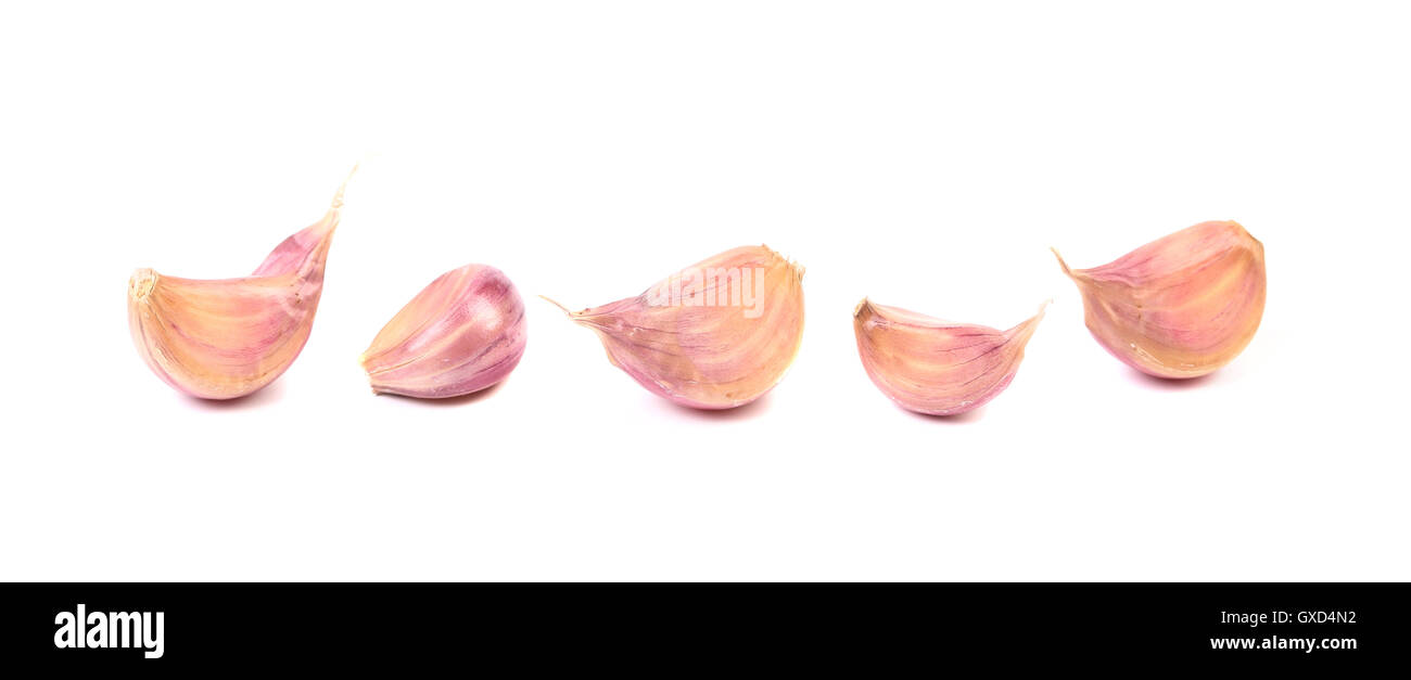 Garlic bulbs isolated on white background Stock Photo - Alamy
