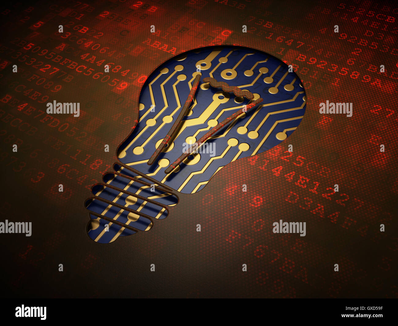Finance concept: Light Bulb on digital screen background Stock Photo ...