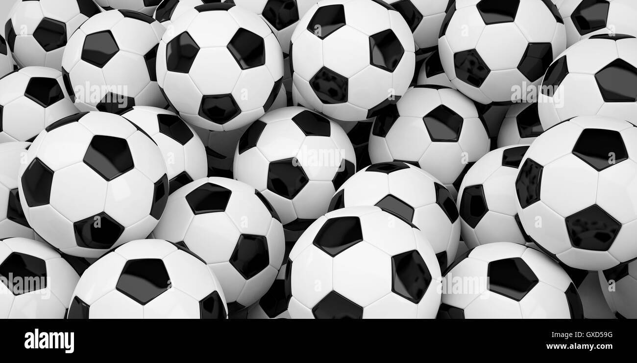Group of soccer balls Stock Photo Alamy