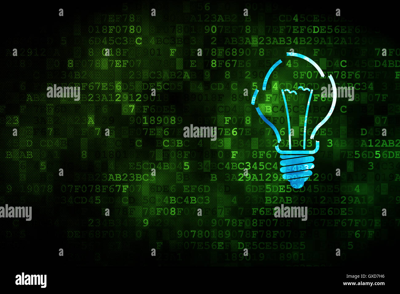 Finance concept: Light Bulb on digital background Stock Photo - Alamy