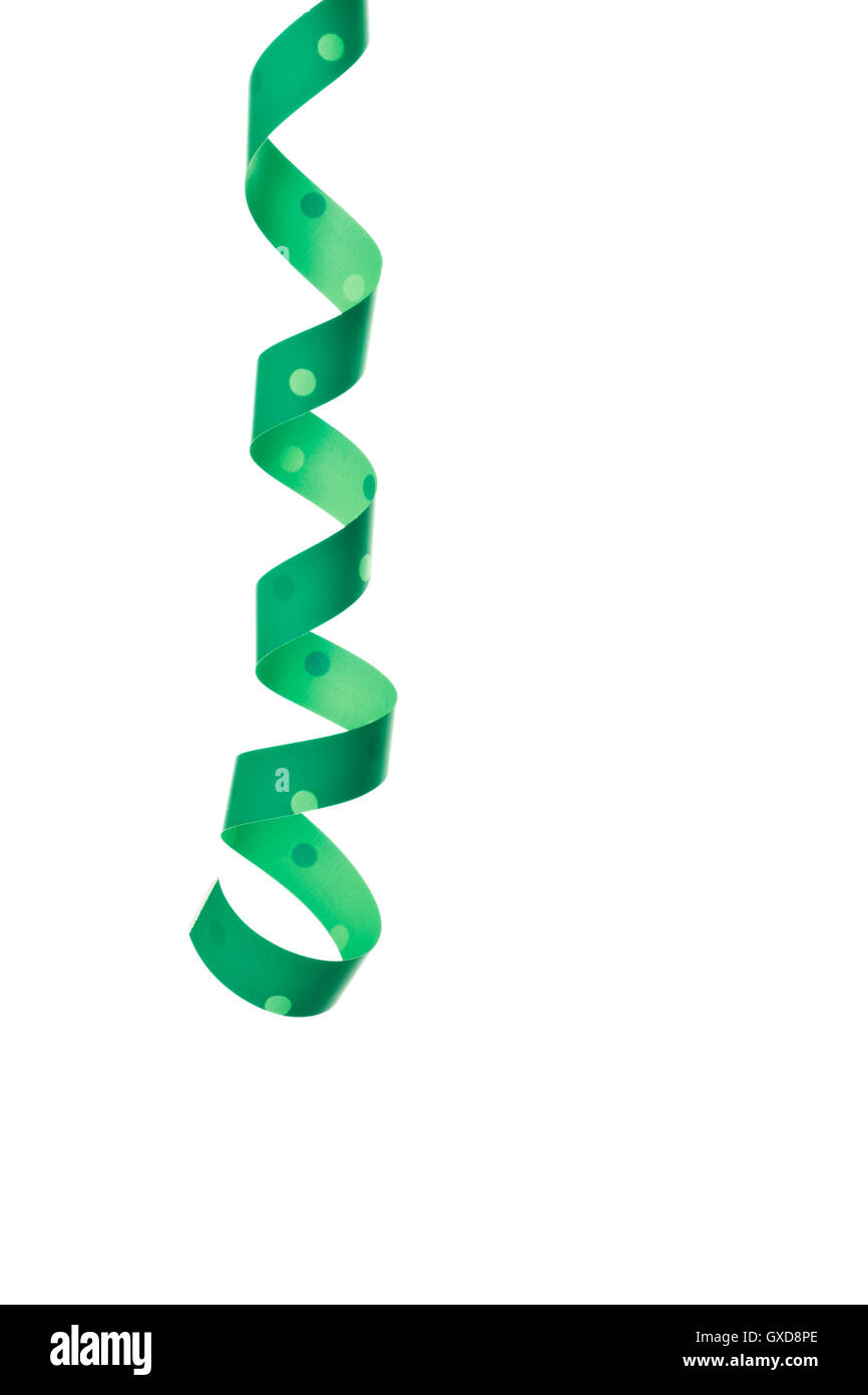green ribbon serpentine Stock Photo