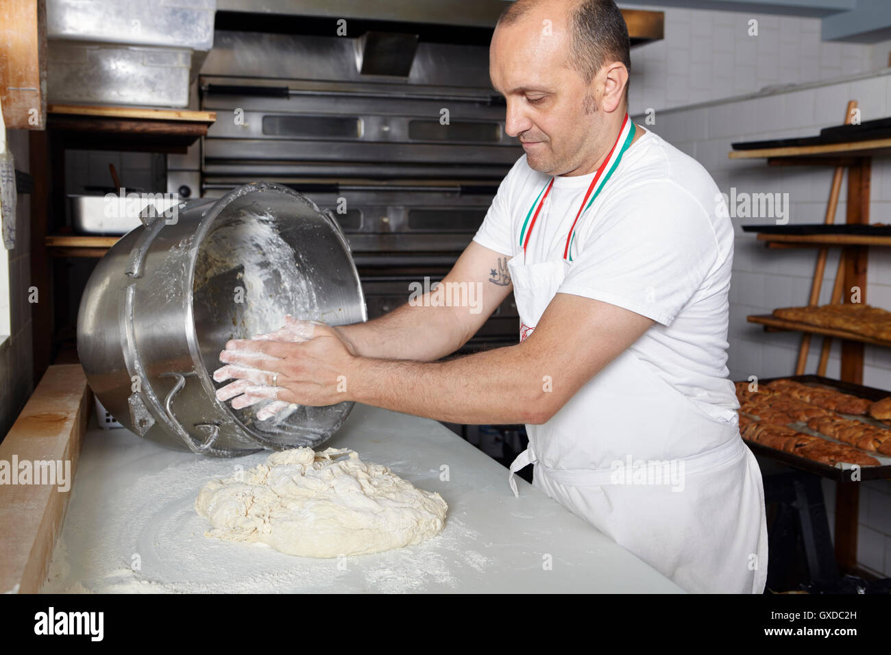 Baker making bread hires stock photography and images Alamy