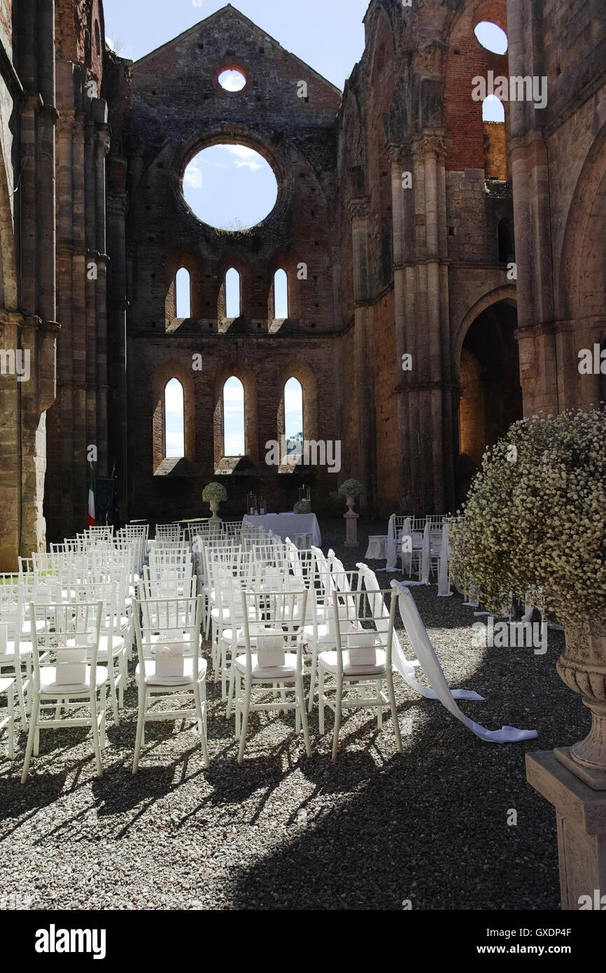 Place wedding ceremony decorated chairs hi-res stock photography and ...