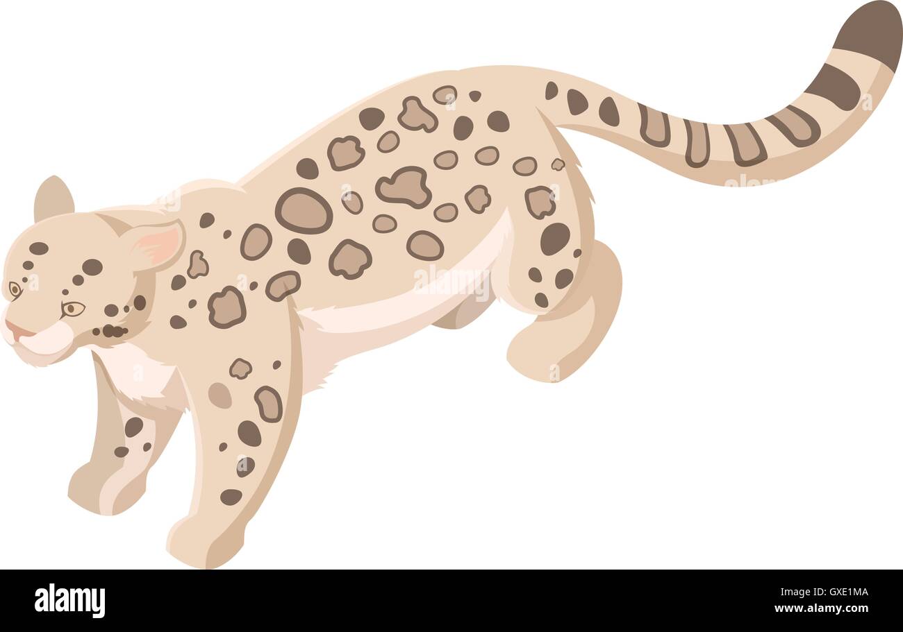 Isometric snow leopard Stock Vector