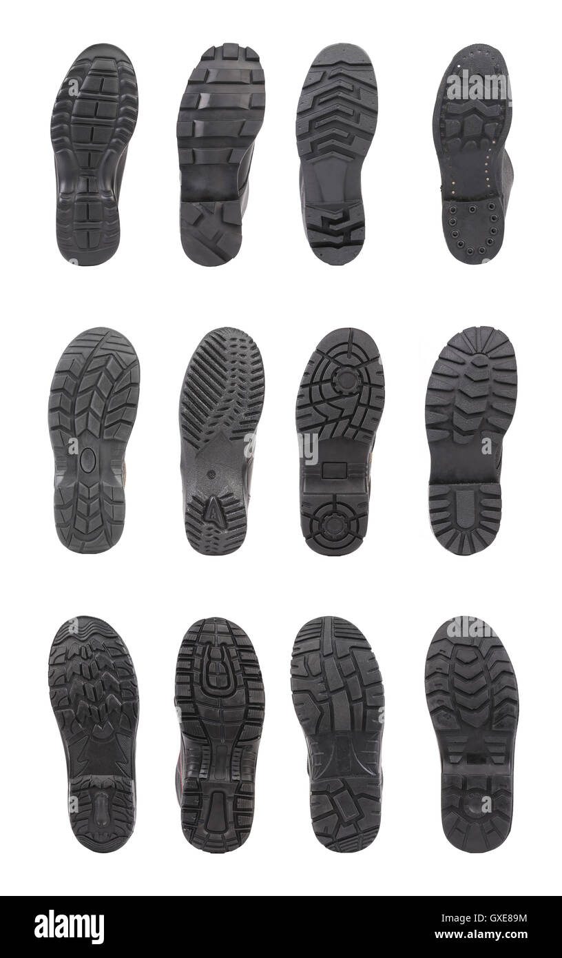 Different black shoe soles Stock Photo Alamy