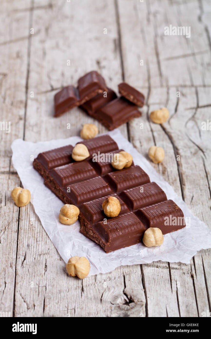 chocolate and nuts Stock Photo - Alamy