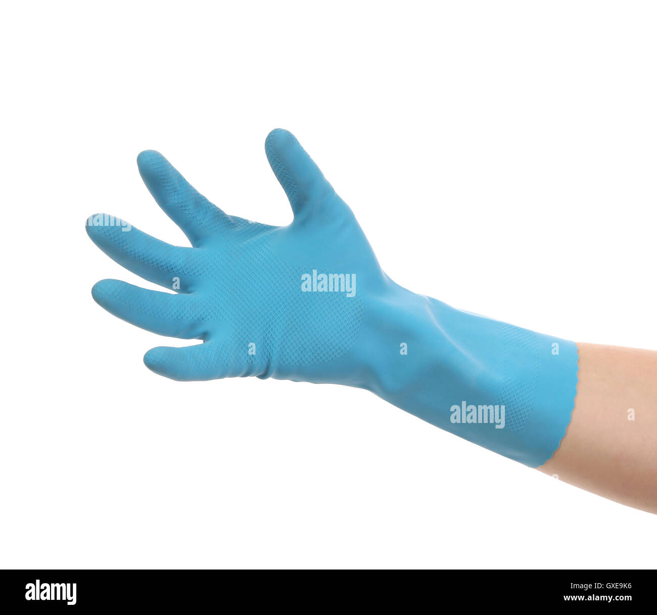 Latex glove for cleaning Stock Photo Alamy