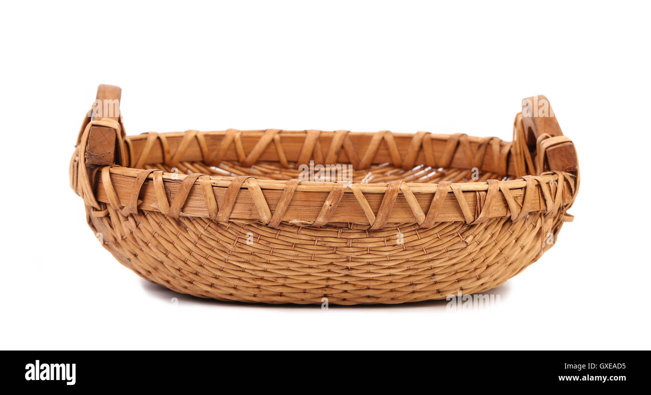 Vintage weave wicker basket Stock Photo Alamy