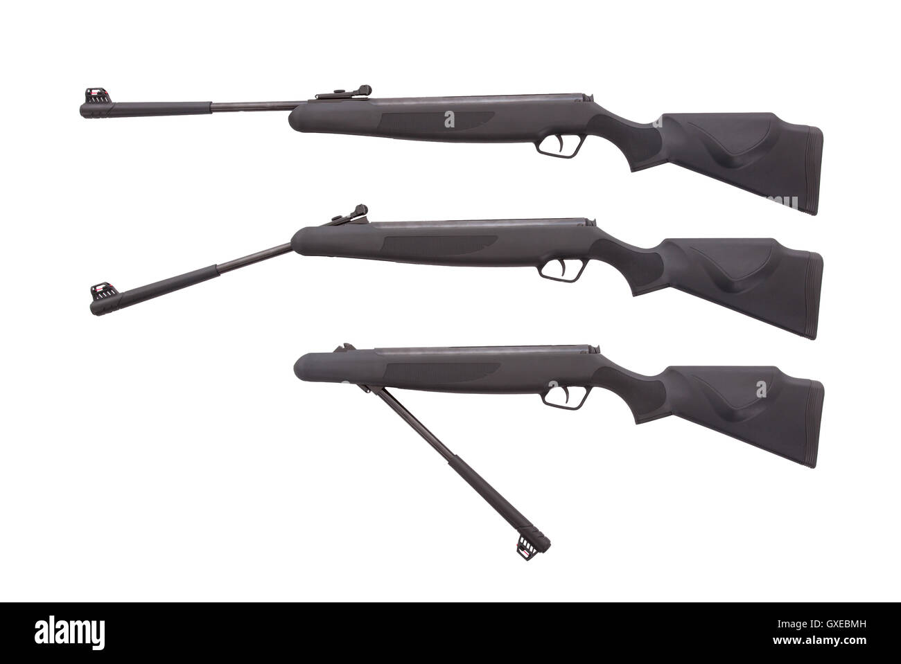 Air rifle isolated on white background Stock Photo - Alamy