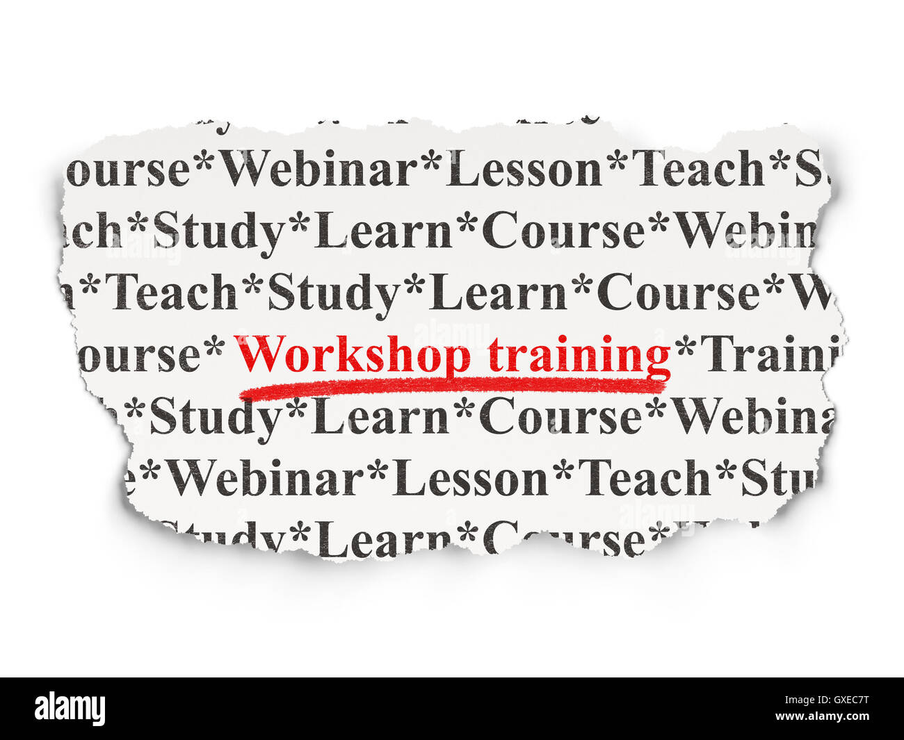 Education concept: Workshop Training on Paper background Stock Photo