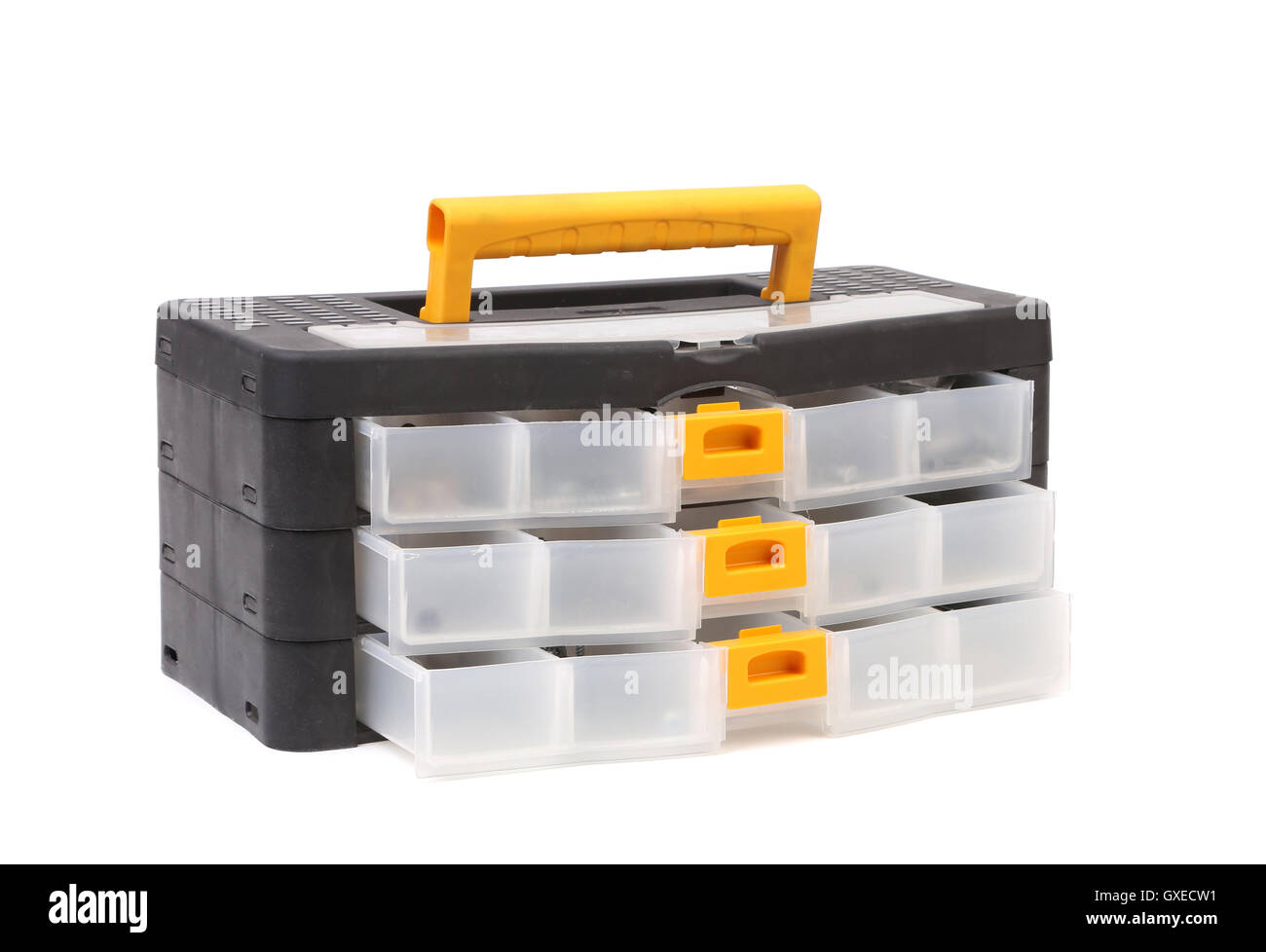 Black plastic tool box Stock Photo Alamy