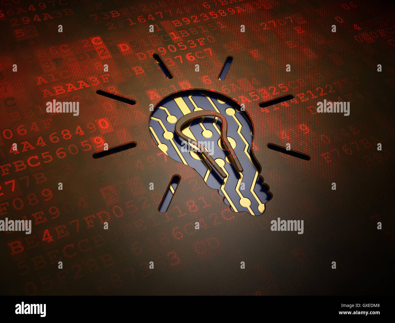 Finance concept: Light Bulb on digital screen background Stock Photo ...