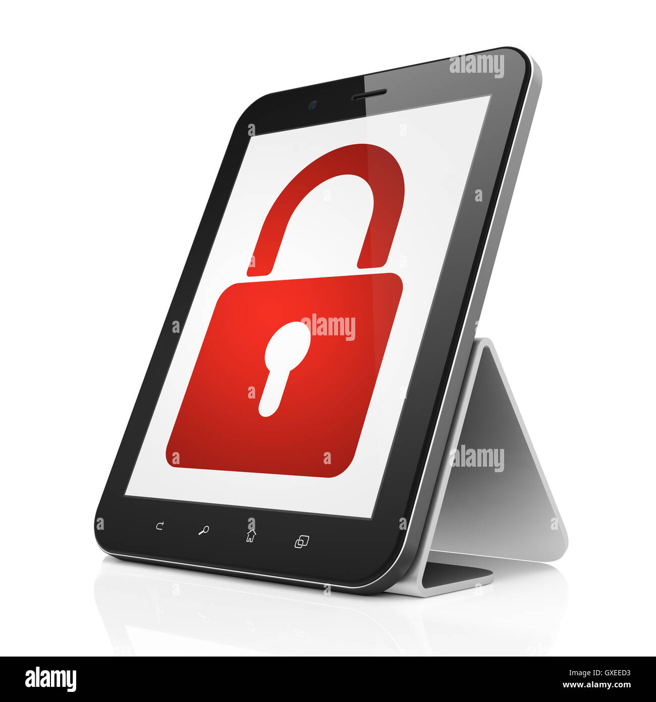 Safety concept: Closed Padlock on tablet pc computer Stock Photo - Alamy