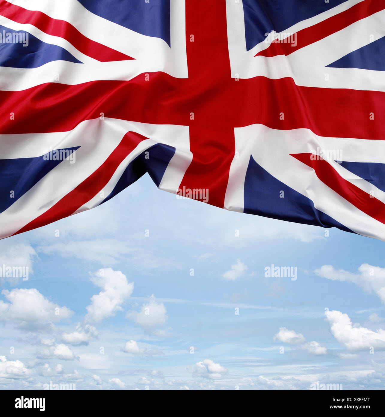 British union jack flag ripples hi-res stock photography and images - Alamy