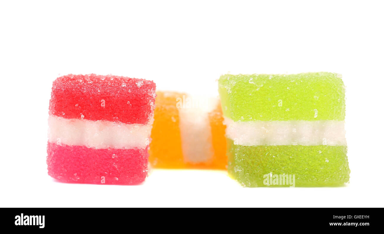Different fruit-paste candies Stock Photo
