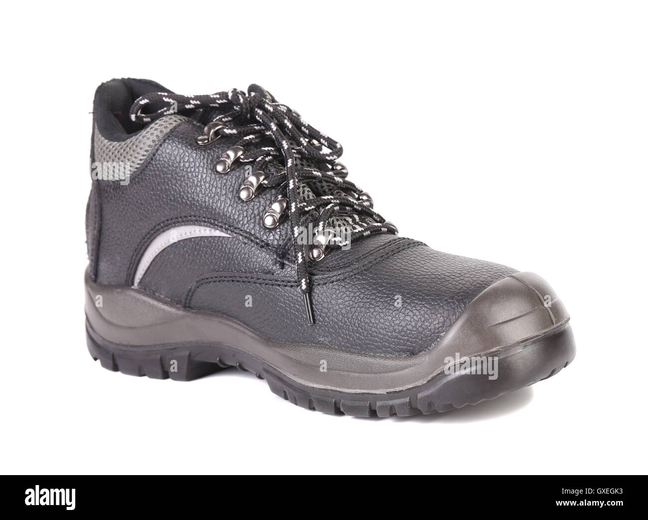 Black man's boot with gray bar Stock Photo Alamy
