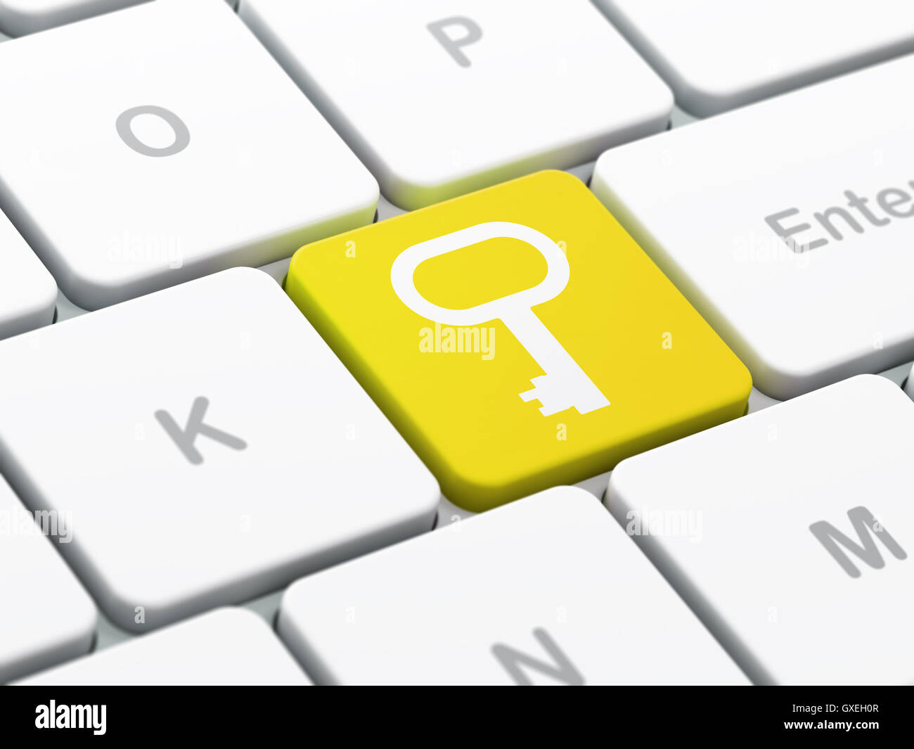 Safety concept: Key on computer keyboard background Stock Photo - Alamy