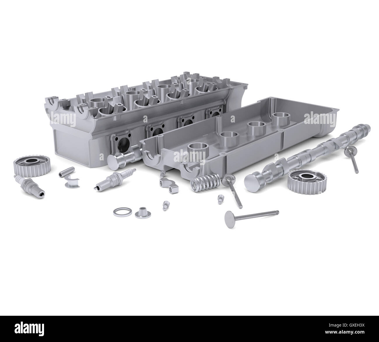 Head of cylinder block Stock Photo Alamy