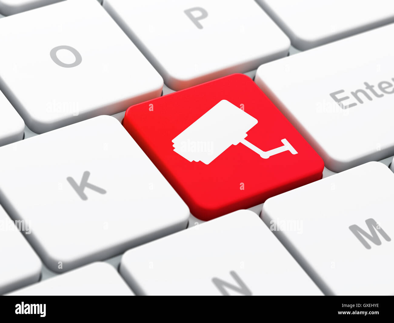 Security concept: Cctv Camera on computer keyboard background Stock ...