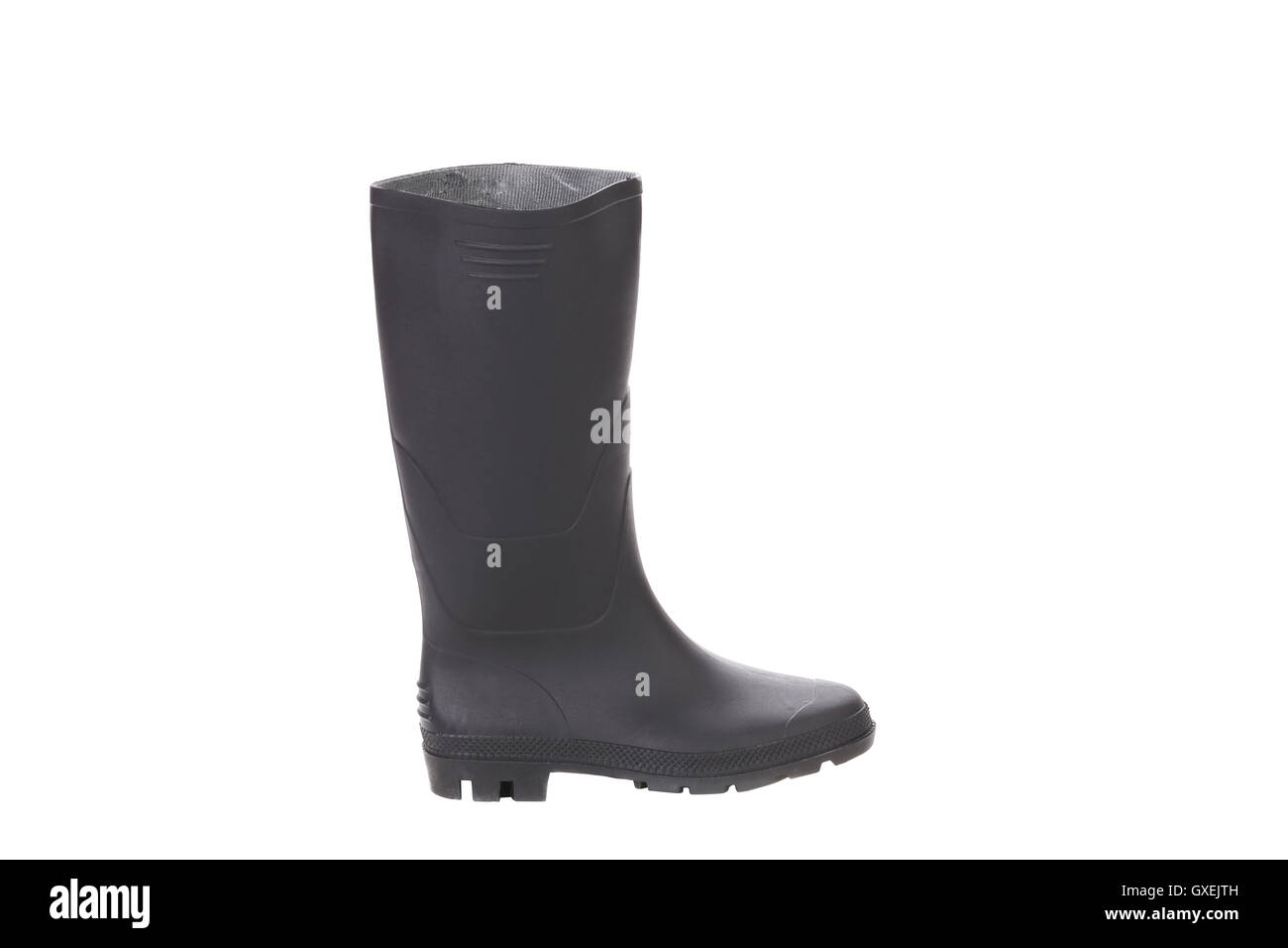 High rubber boot black color Stock Photo Alamy