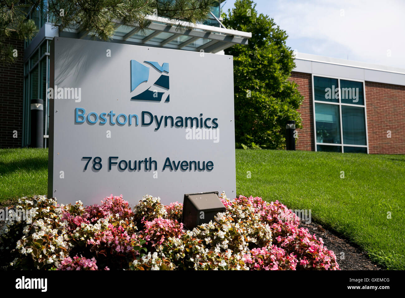 A Logo Sign Outside Of The Headquarters Of Boston Dynamics In Stock Photo Alamy