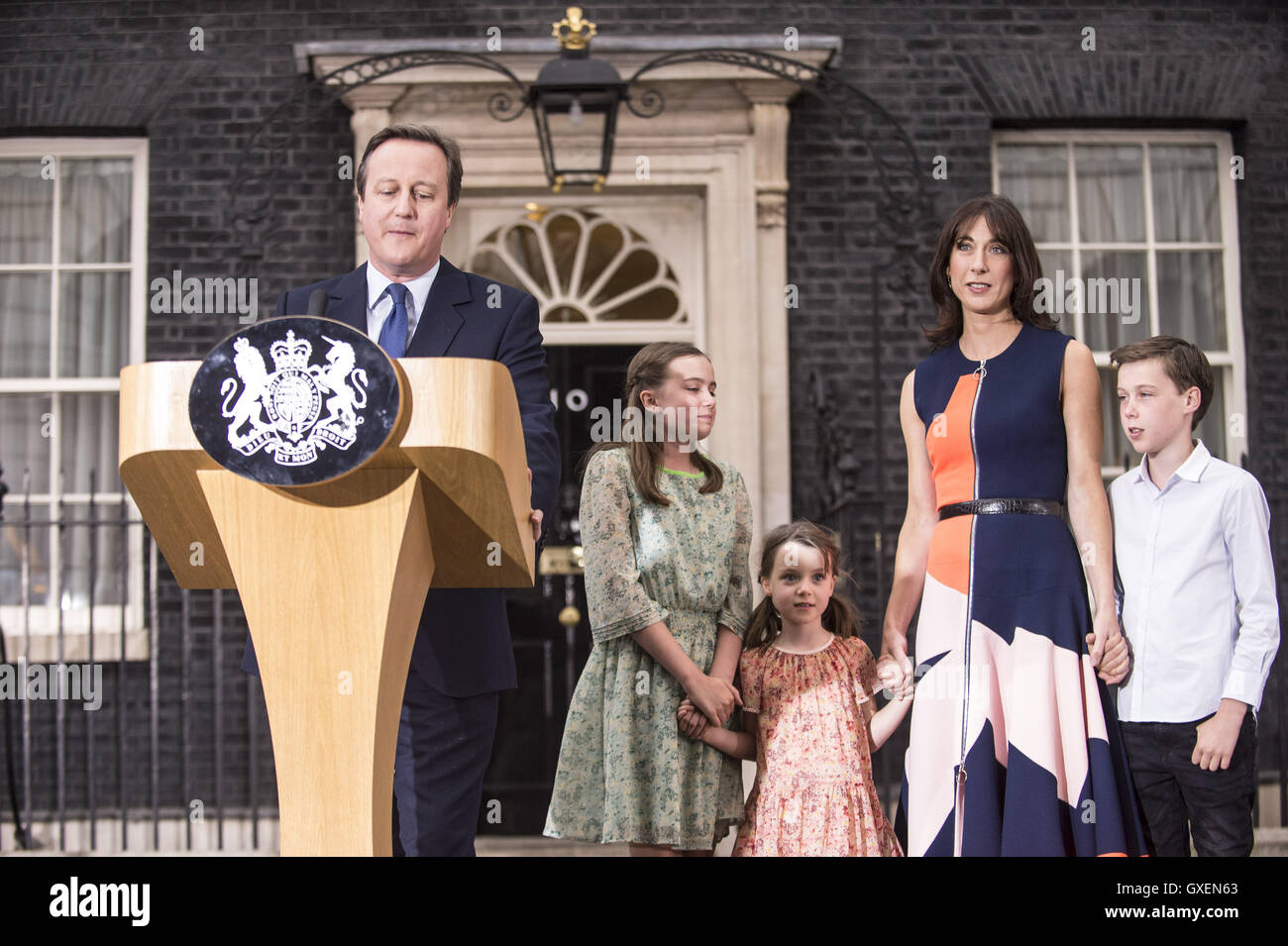 Prime Minister David Cameron Leaving Downing Editorial Stock Photo