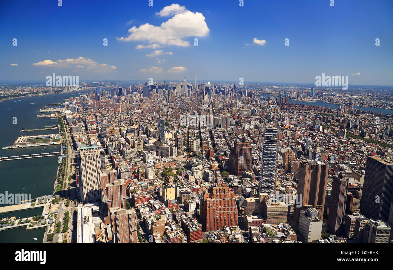 New York City,  Manhattan, aerial view Stock Photo