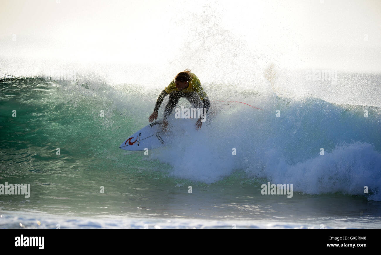 Contestants take part in the annual WSL Surf at Jeffreys Bay in South Africa Featuring Matt