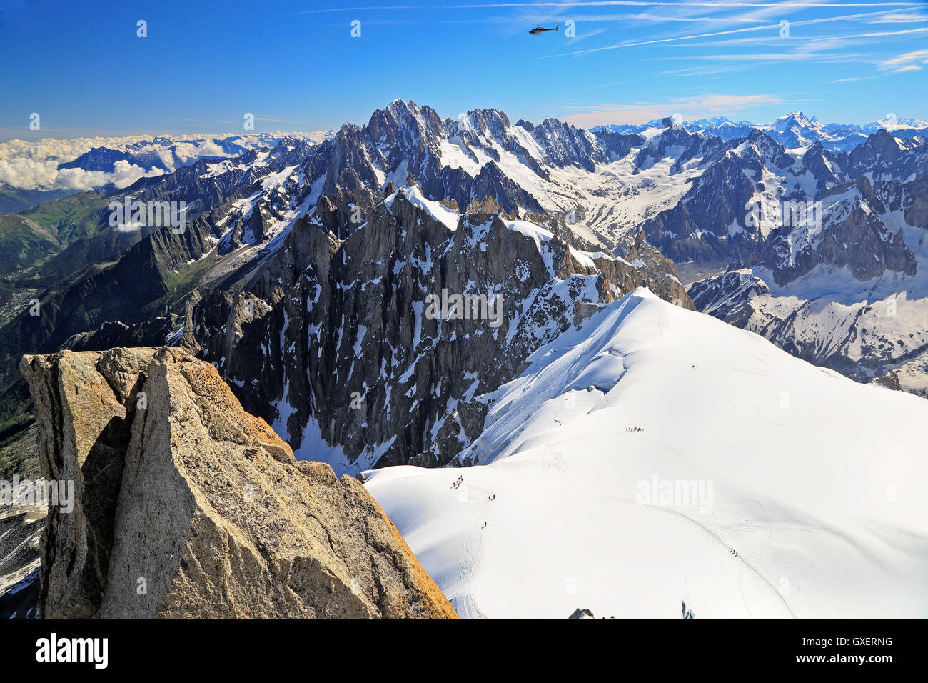 Aguille du midi aerial view hi-res stock photography and images - Alamy