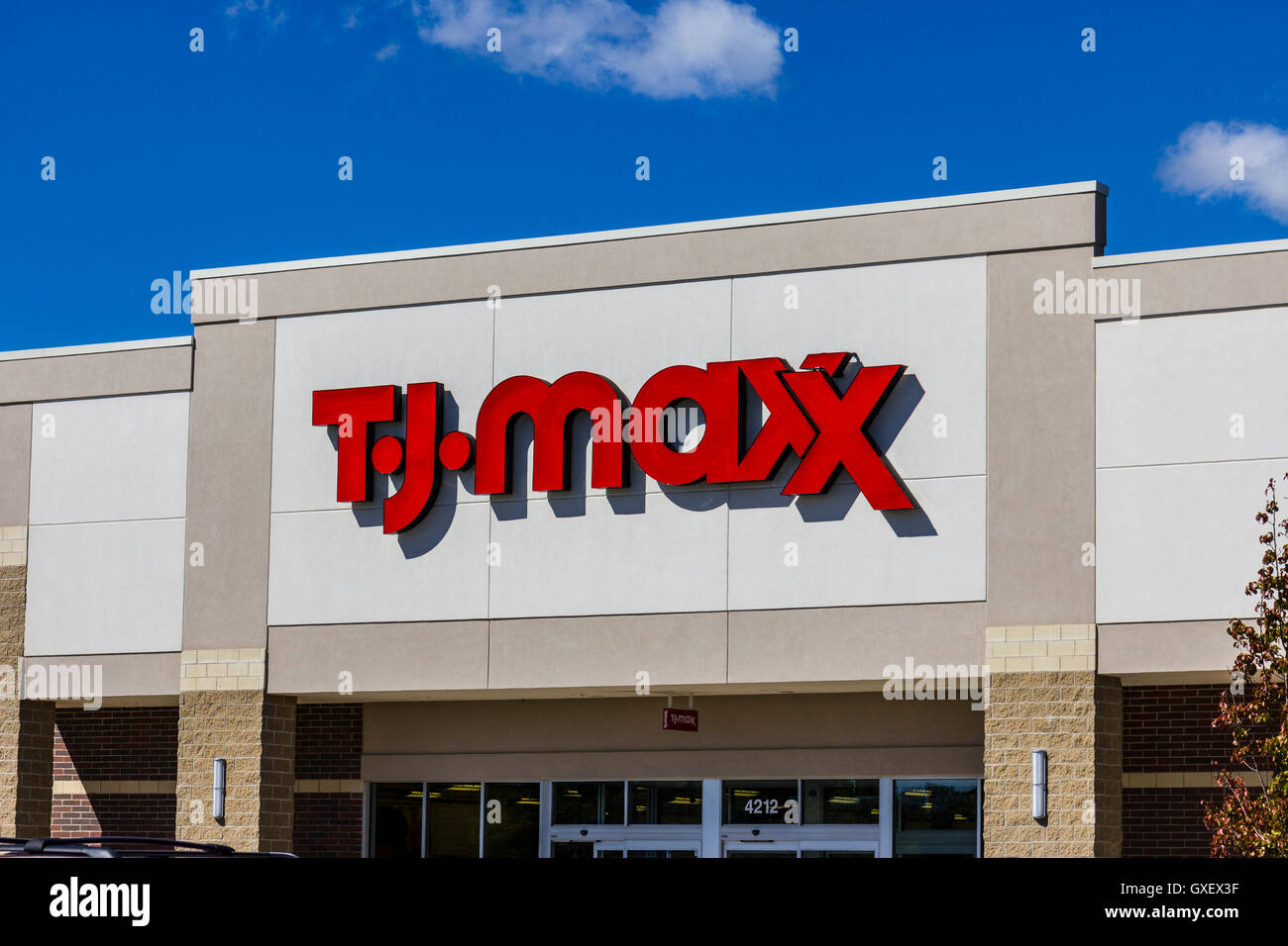 Muncie - Circa September 2016: T.J. Maxx Retail Store Location II Stock Photo