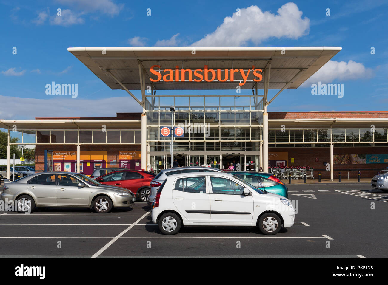 Sainsbury's supermarket store in Warrington, Cheshire, UK Stock Photo